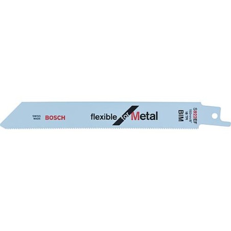 Lames de scie sabre BOSCH S922EF, L : 150mm, 5 pieces, pour metal