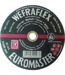 Disque de tronconnage Euromaster contrecoude pour metal 125 x 3 x 22 mm