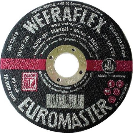 Disque de tronconnage Euromaster droit pour metal 230 x 3 x 22 mm