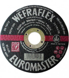 Disque de tronconnage Euromaster contrecoude pour metal 115 x 3 x 22 mm