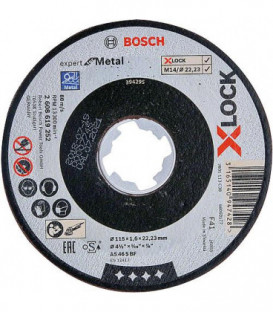 Disque a tronconner BOSCH® cou pr metal ac insert X-Lock diam. 115 x 2,5 mm