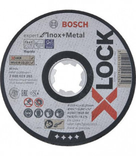 Disque a tronconner BOSCH® pr acier et inox ac insert X - Lock diam. 115 x 1,0 mm