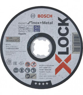 Disque a tronconner BOSCH® pr acier et inox ac insert X - Lock diam. 125 x 1,0 mm