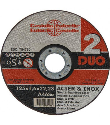 Disque Duo 125 pour acier, inox 125x1,6x22/23 mm