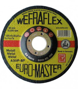 Disque a meuler Euromaster pour metal 125 x 6 x 22 mm