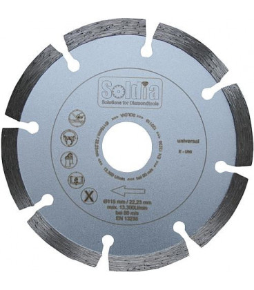 disque diamant universel E-UNI diam 115x22,23 mm