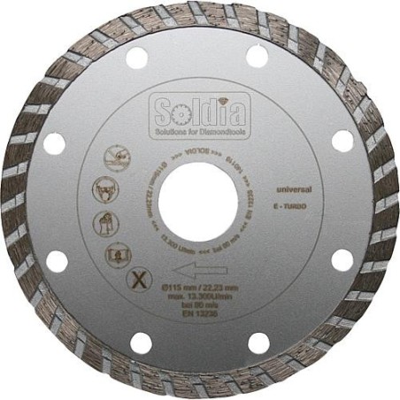 disque diamant universel E-Turbo Diam 125x22,23 mm
