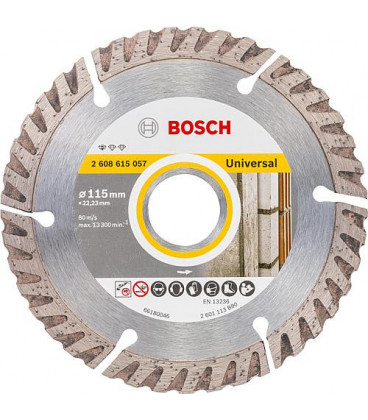 Disque diamant BOSCH standard pour universel D :  115 x 22,23 x 2,0mm