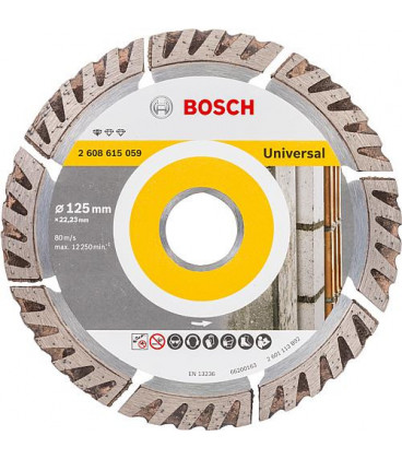 Disque diamant BOSCH standard pour universel D :  125 x 22,23 x 2,0mm