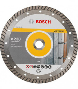 Disque diamant BOSCH Universel Turbo D :  230 x 22,23 x 2,5mm