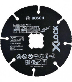 Disque a tronconner BOSCH® pr bois et metal ac insert X - Lock diam. 115 mm