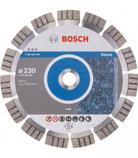 Disque diamant BOSCH Best for Stone pour pierre D :  230 x 22,23 x 2,4mm