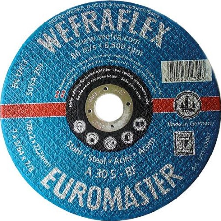 Disque de tronconnage Euromaster blau Droit pour acier 178 x 3 x 22 mm