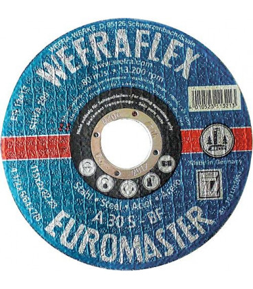 Disque de tronconnage Euromaster Droit pour acier - bleu diam 115 x 2 x 22 mm