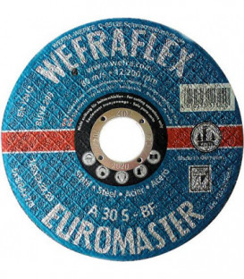 Disque de tronconnage Euromaster Droit pour acier - bleu diam 115 x 2 x 22 mm