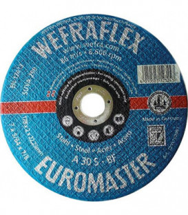 Disque de tronconnage Euromaster Droit pour acier - bleu diam 115 x 2 x 22 mm