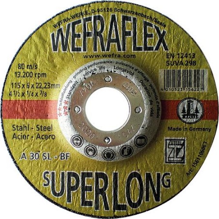 Disque a meuler Super-Long pour metal 115 x 6 x 22 mm