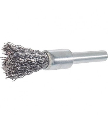 Brosse pinceau diam. 17mm avec tige 6mm, fil d'acier 0,3mm