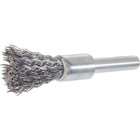 Brosse pinceau diam. 17mm avec tige 6mm, fil d'acier 0,3mm