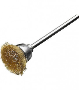 Brosse diam diam. 15mm avec tige 3,0mm, laiton 0,1mm