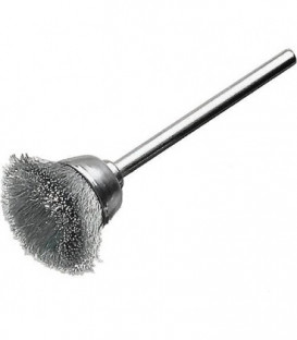 Brosse diam diam. 15mm avec tige 3,0mm, fil d'acier 0,1mm