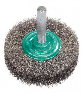 Brosse ronde Fil en inox 0,30 mm 50 mm, Tige 6,0 mm