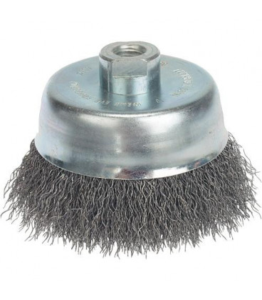 Brosse Fil d'acier ondule 0,35 mm 80 mm x M 14 x 2,0