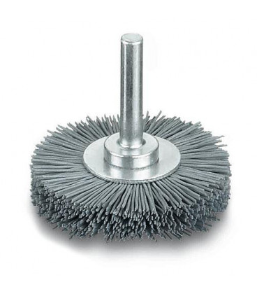 Brossse ronde diam. 70mm avec tige 6mm brosse abrasive SIC K 120