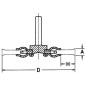 Brosse ronde diam. 70mm avec tige 6mm, brosse abrasive SIC K 320