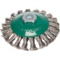 Brosse conique tressee Fil en inox 0,50 mm 100 mm x M 14 x 2,0