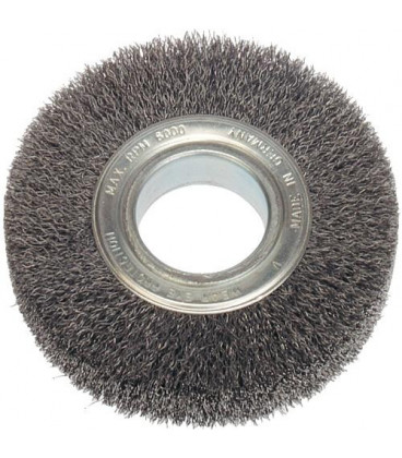 Brosse ronde Fil d'acier ondule 0,30 mm 178 mm, 23 - 25 mm de large