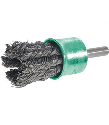 Brosse pinceau tressee Fil en inox 0,25 mm 22 mm, Tige 6,0 mm