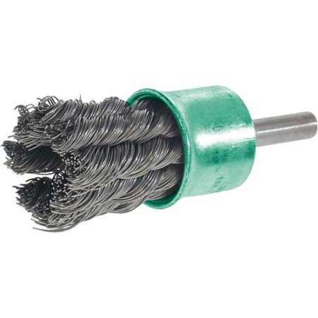 Brosse pinceau tressee Fil en inox 0,25 mm 22 mm, Tige 6,0 mm