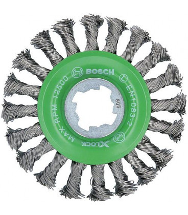 Brosse circulaire BOSCH® ac insert X - Lock diam. 115 mm 0,5 mm cable inox