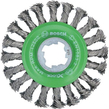 Brosse circulaire BOSCH® ac insert X - Lock diam. 115 mm 0,5 mm cable inox