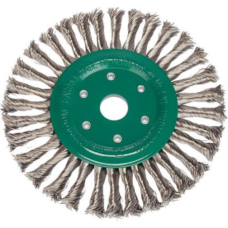 Brosse ronde tressee Fil en inox 0,50 mm 178 mm x 22,2