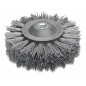 Brosse ronde diam. 140mm poils abrasifs SIC K 80 filetage M14