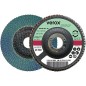 Disque a lamelles abrasives Grain emeri:ZK 60 diam 125 mm / tissu de coton