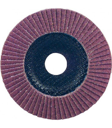 Rondelle a lamelles abrasives inox Grain emeri special:KK 40 diam 125 mm / tissu de coton