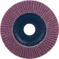 Rondelle a lamelles abrasives inox Grain emeri special:KK 40 diam 125 mm / tissu de coton