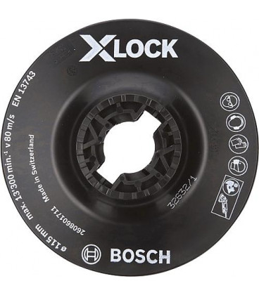 Disque d'appui BOSCH® soft ac insert X - Lock diam. 115 mm