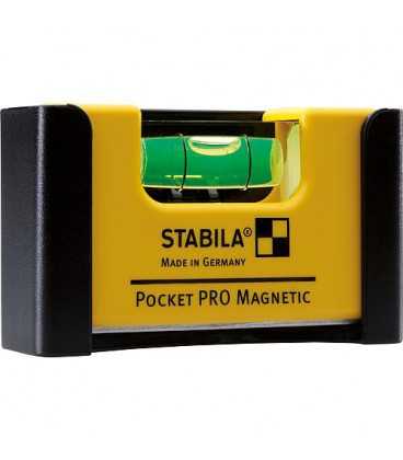 Niveau a bulle Stabila Pocket Pro aimante, 7cm, avec systeme aimante et ceinture