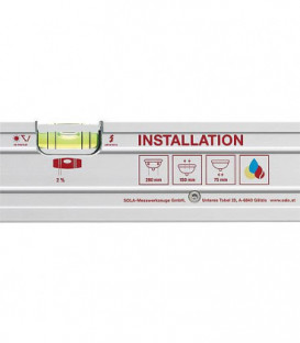 Niveau a bulle-aluminium Sola MRMI 40 avec reglage de references, Longueur  :  400mm