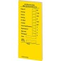 Protocole de mesure, autocollant pour chaudiere, pour le gaz, jaune *BG* 1 bloc 50 pcs.PAS POUR LA FRANCE