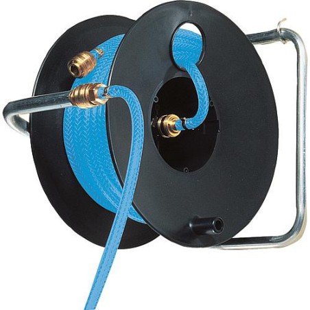 Tambour de flexible a air comprime Profi jusqu'a 15b pression service diam. tuyau 6/12 mm, longueur  :  20 m