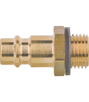 Embout pour air comprimé DN10 G 3/8" laiton filetage male x clip male