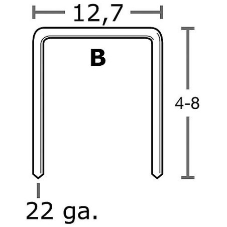 Agrafe 6 mm, zingué CP C-Pack, 25000 pcs