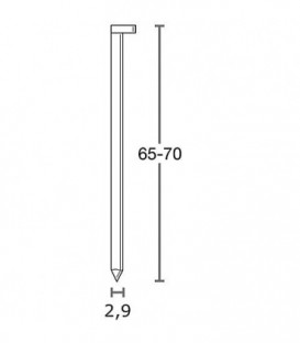 Clous a tete plate 2,8x65 mm brut Sencote, 2000 pcs