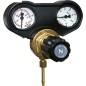 Accessoire pour onduleur manuel E reducteur de pression p gaz de soudure 2 manometres, 30 L/min, max 315 bars