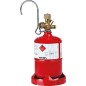 Bouteille en acier leger propane avec valve de bouteilles a gaz et pied. Petite bouteille 0,5 kg (Vide)